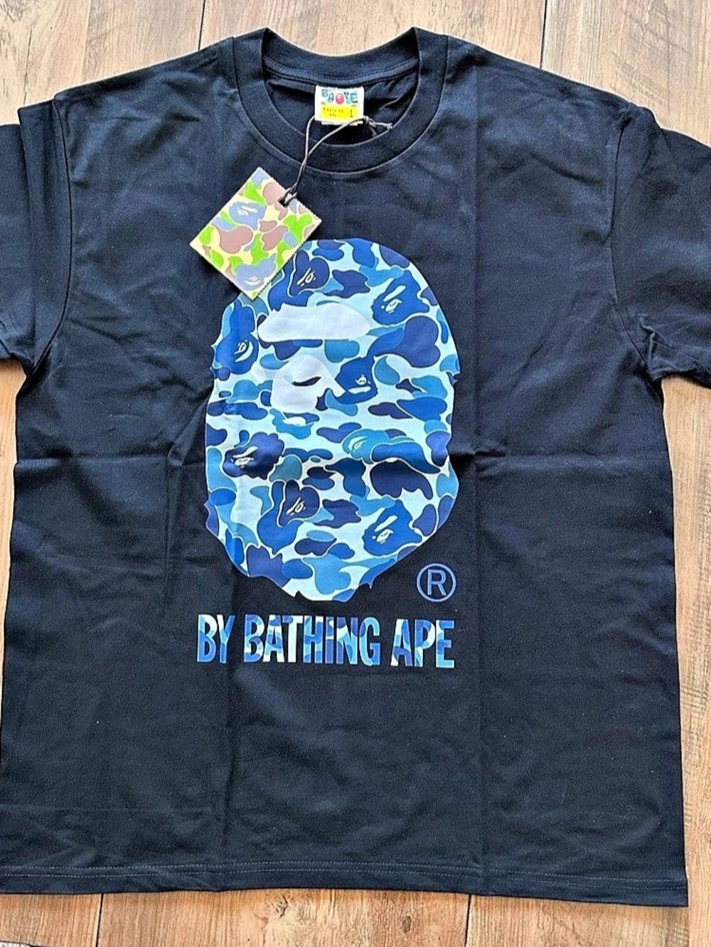 A Bathing Ape ABC Camo By Bathing Ape Tee Black & Blue
